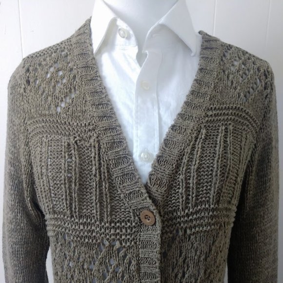 Chunky Knit Button Long Duster Cardigan - Picture 3 of 9